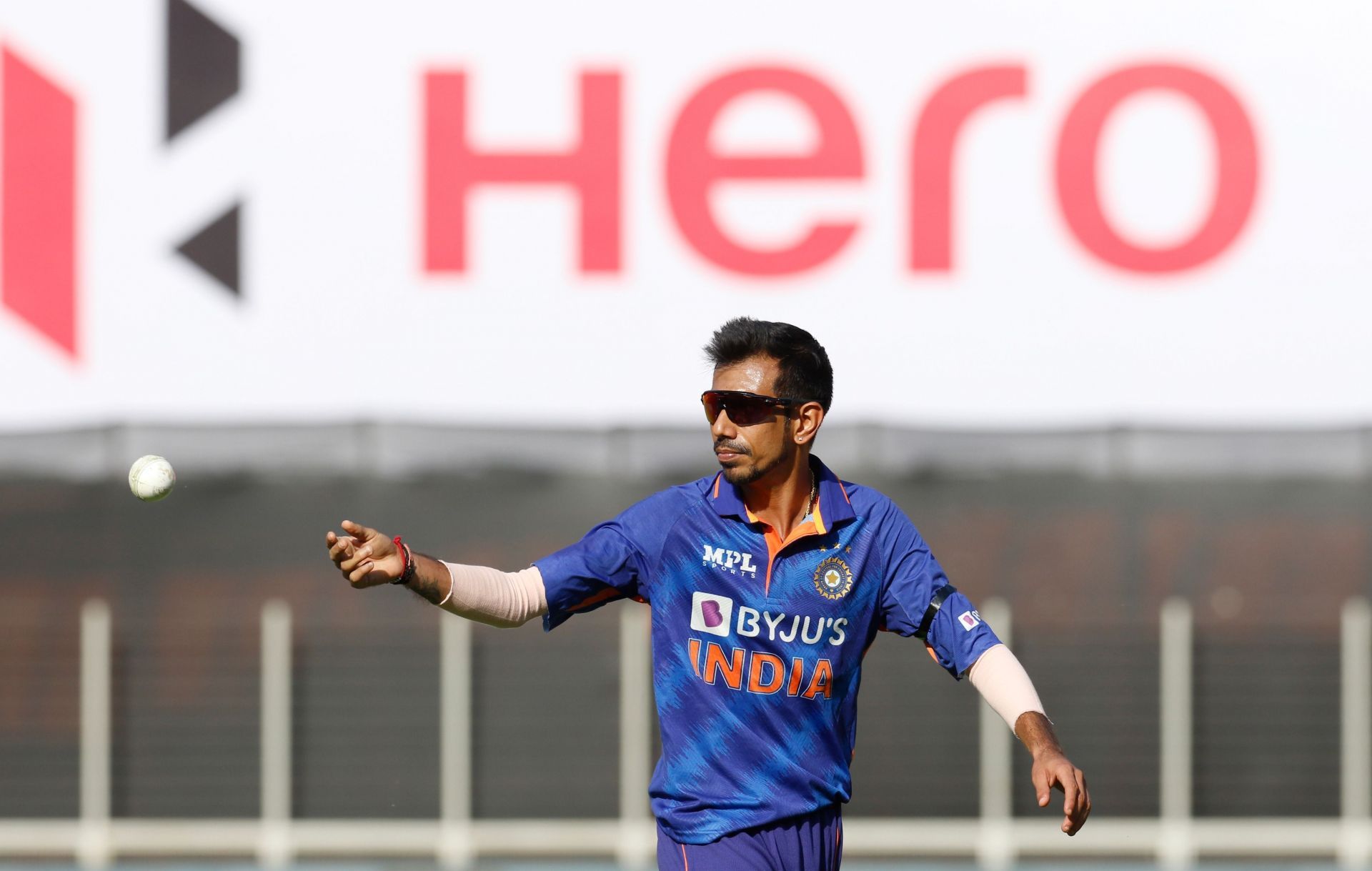 Yuzvendra Chahal snared four wickets in the 1st ODI against West Indies [P/C: BCCI]
