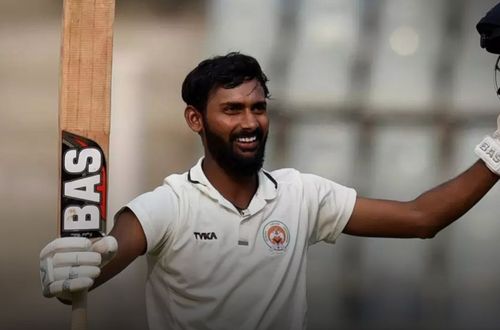 Baroda cricketer Vishnu Solanki braved personal tragedy to score a hundred. Pic: BCCI