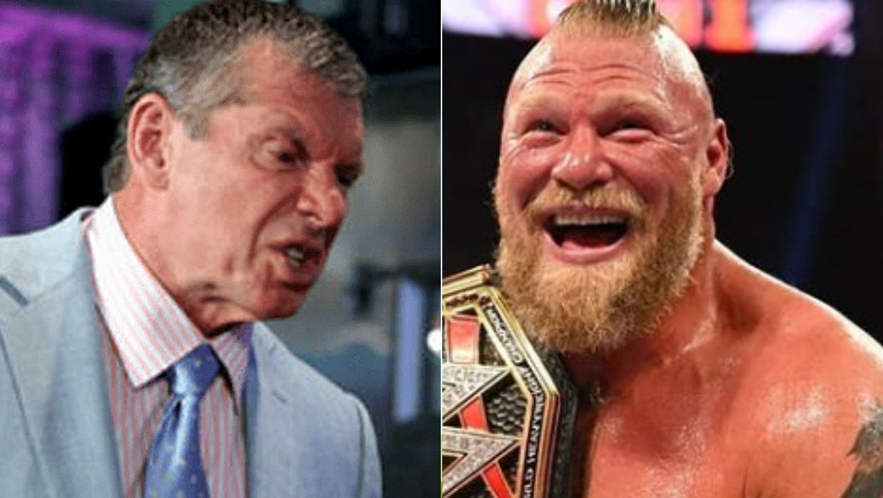 Vince McMahon/ Former WWE champion Brock Lesnar