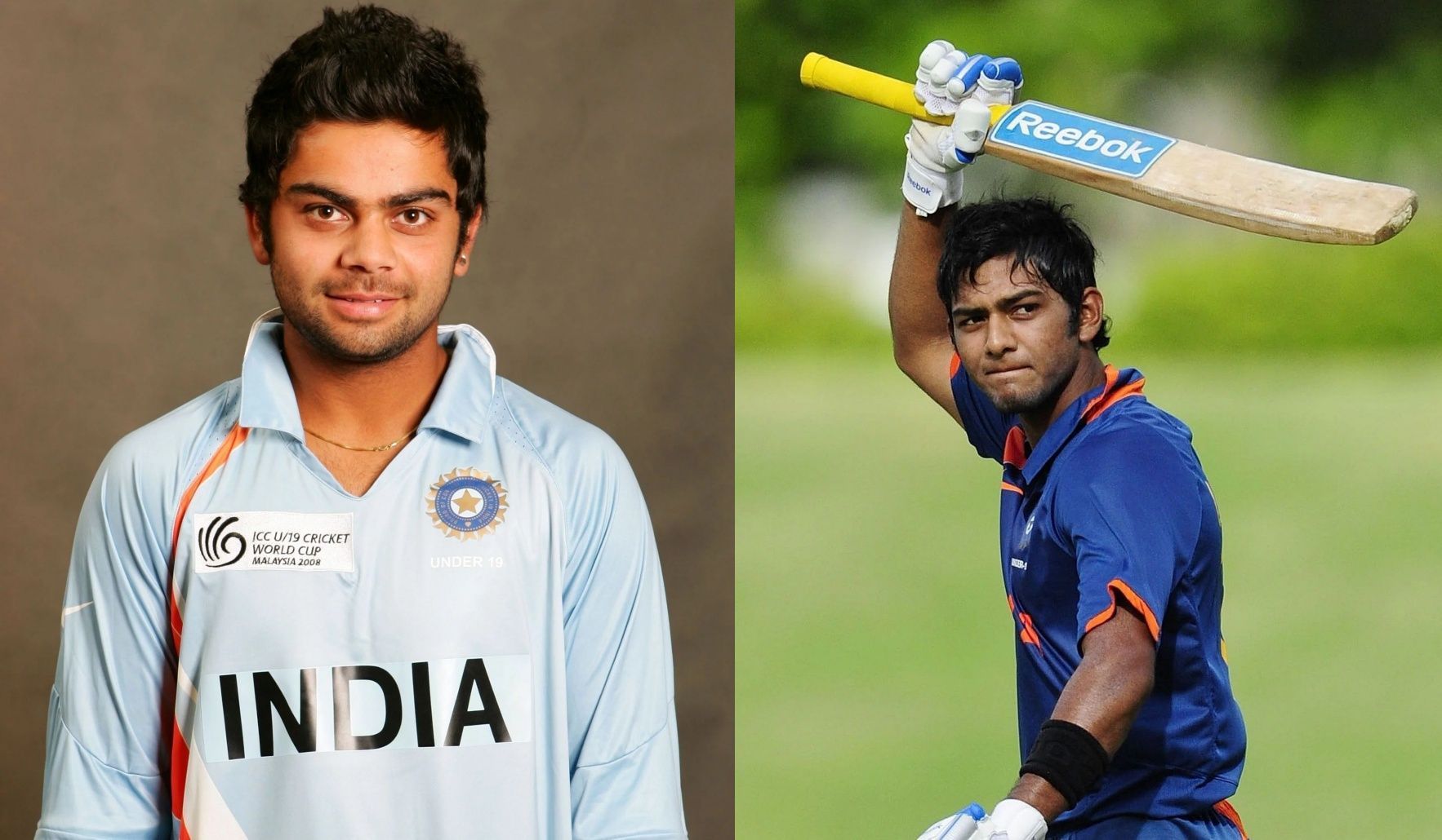 Virat Kohli and Unmukt Chand during their U19 days. Pics: Getty Images