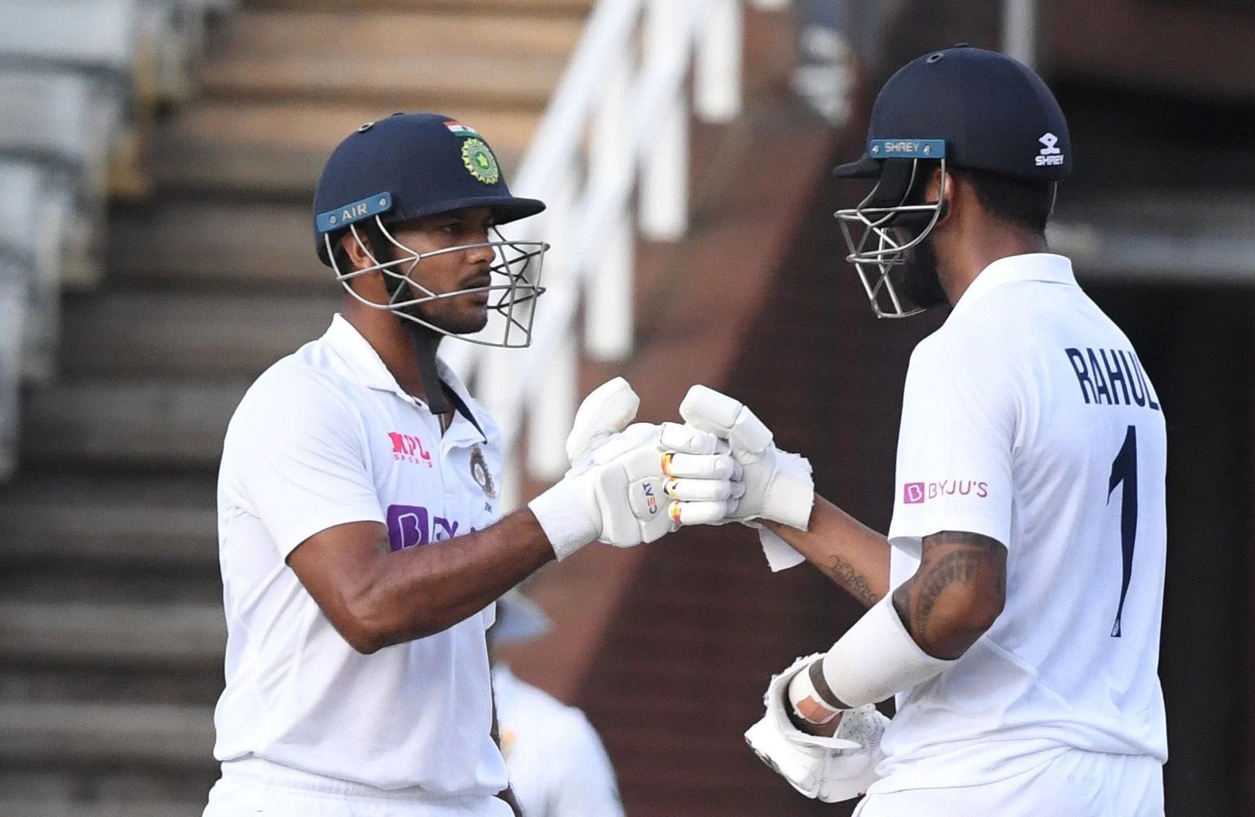 Mayank Agarwal (l) and KL Rahul. Pic: Getty Images