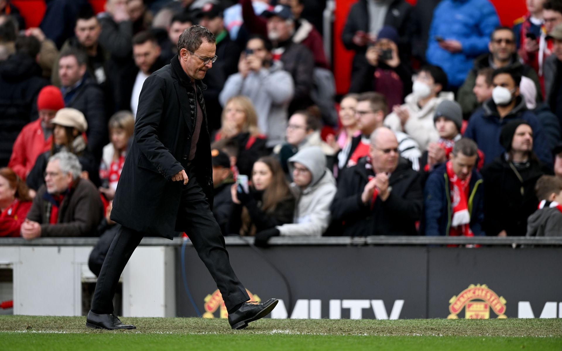 Ralf Rangnick in a match against Watford - Premier League