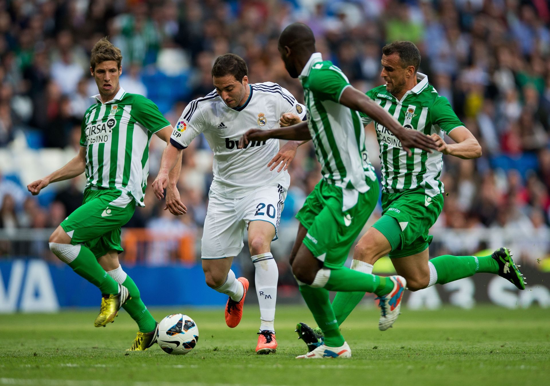 Gonzalo Higuain in action for Real Madrid against Real Betis