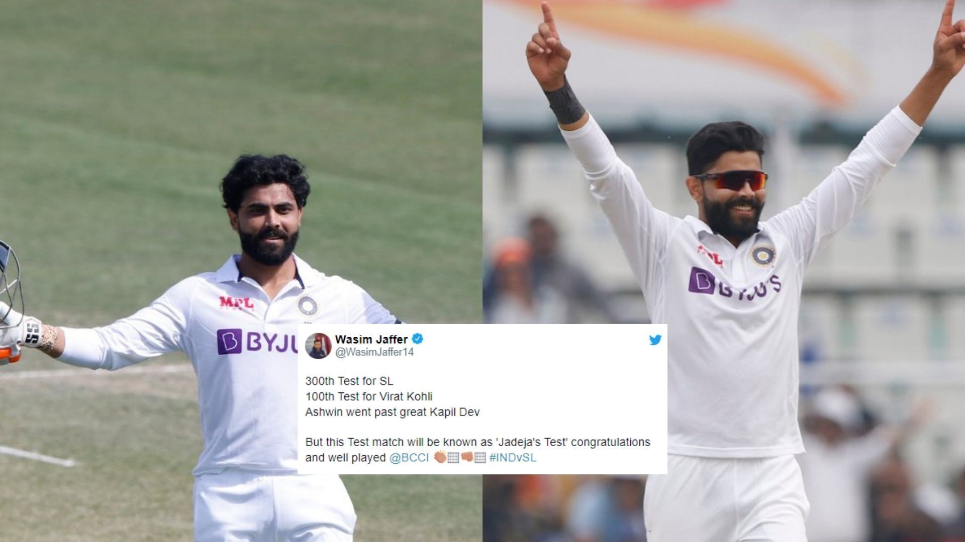 Twitter showered praise on Ravindra Jadeja as his all-round show sunk Sri Lanka