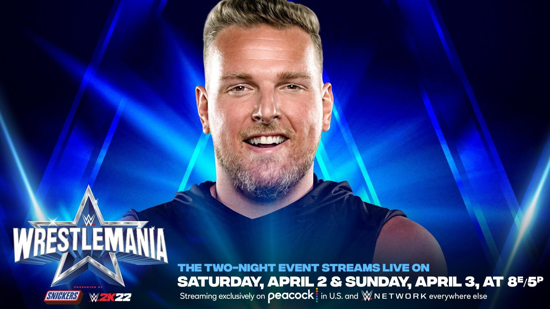 Pat McAfee will compete at WrestleMania 38 at AT&T Stadium