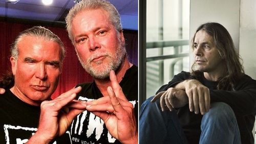 Scott Hall and Kevin Nash; Bret Hart