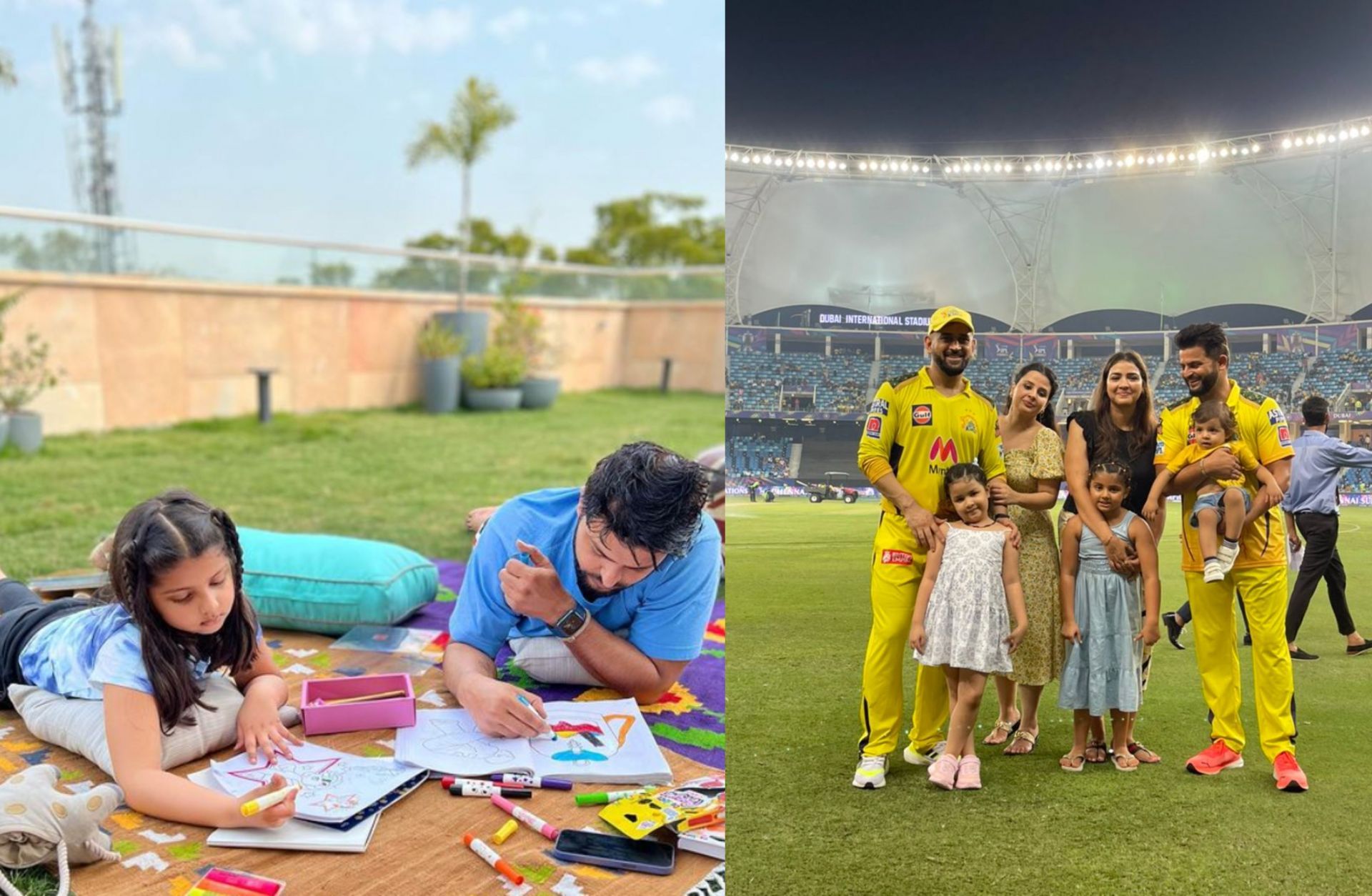 CSK star player Suresh Raina spends quality time with his daughter. PC: Instagram