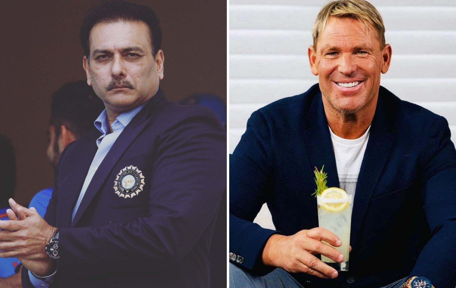 Ravi Shastri (L) and Shane Warne. (Image: Instagram)