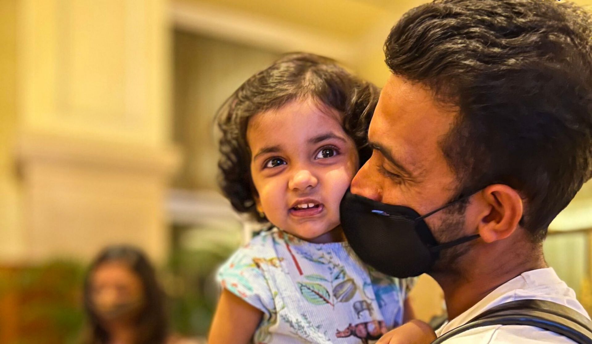 Ajinkya Rahane with his daughter (PC: KKR/Instagram)