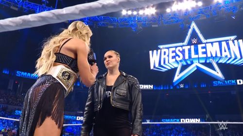 SmackDown Women’s Champion Charlotte Flair and Ronda Rousey