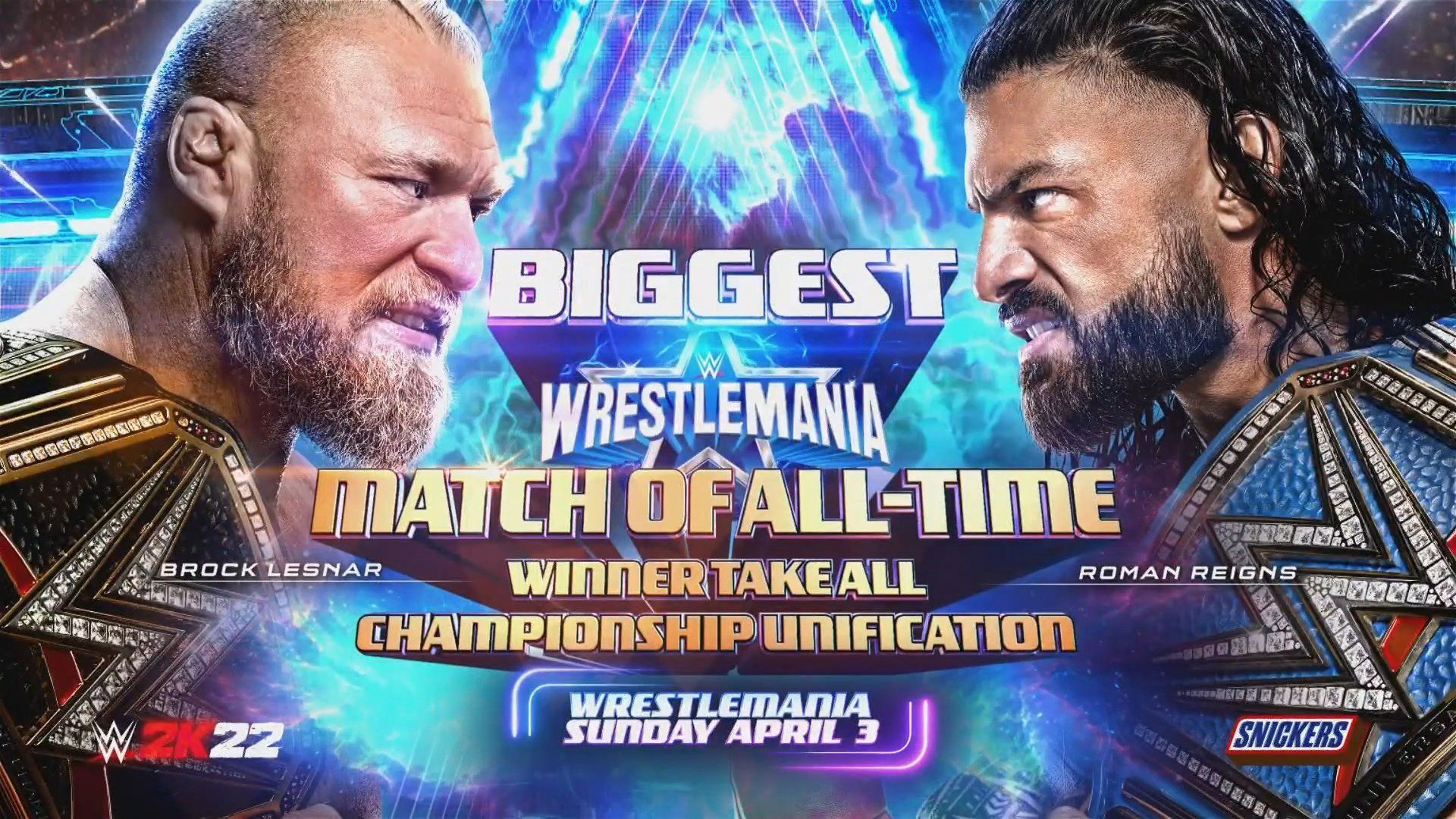 Brock Lesnar vs. Roman Reigns will close out WrestleMania 38.