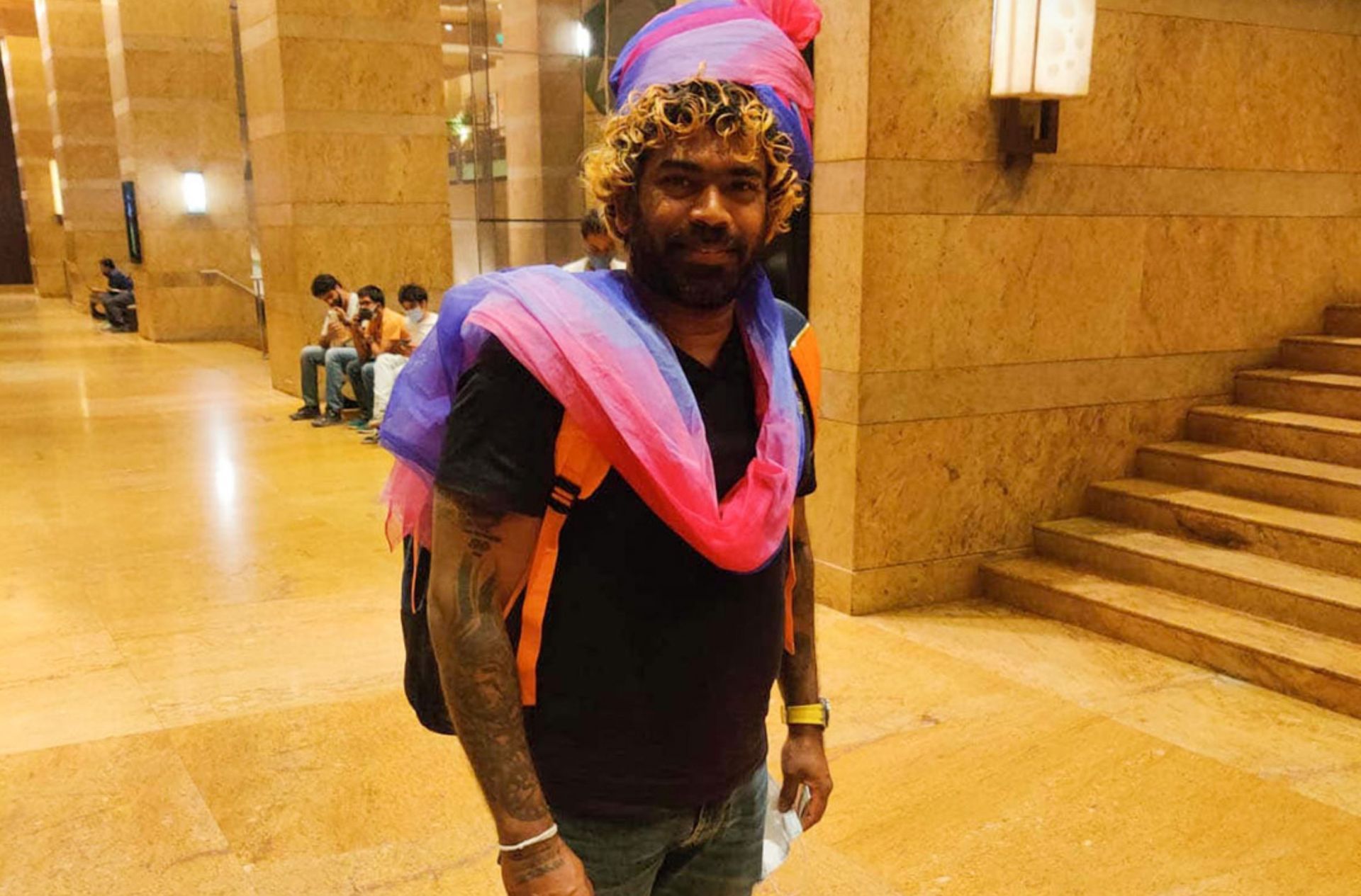 Lasith Malinga in RR&#039;s camp in Mumbai (PC: RR/Twitter)