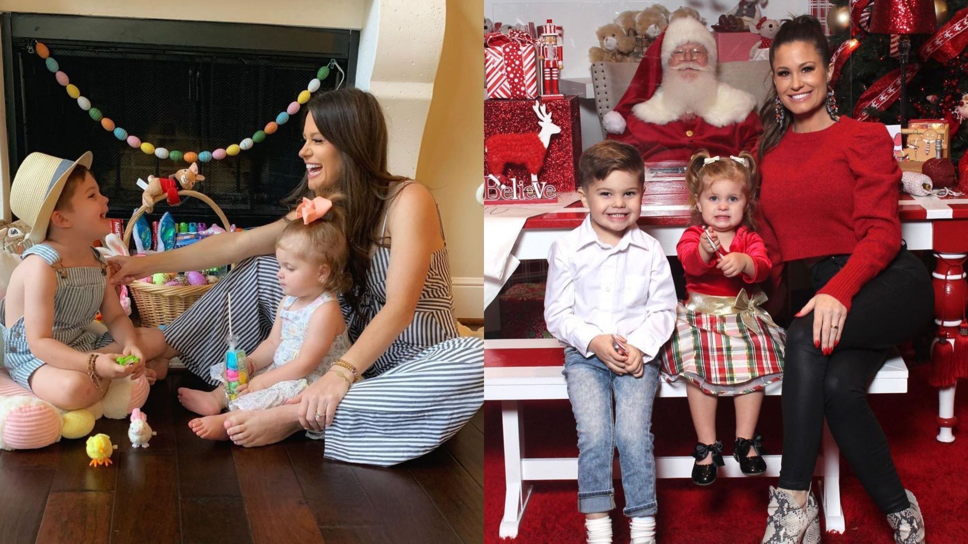 Brooke Adams with her children