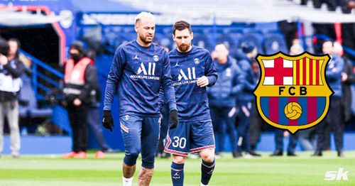 Neymar (left) and Messi were booed by PSG fans.