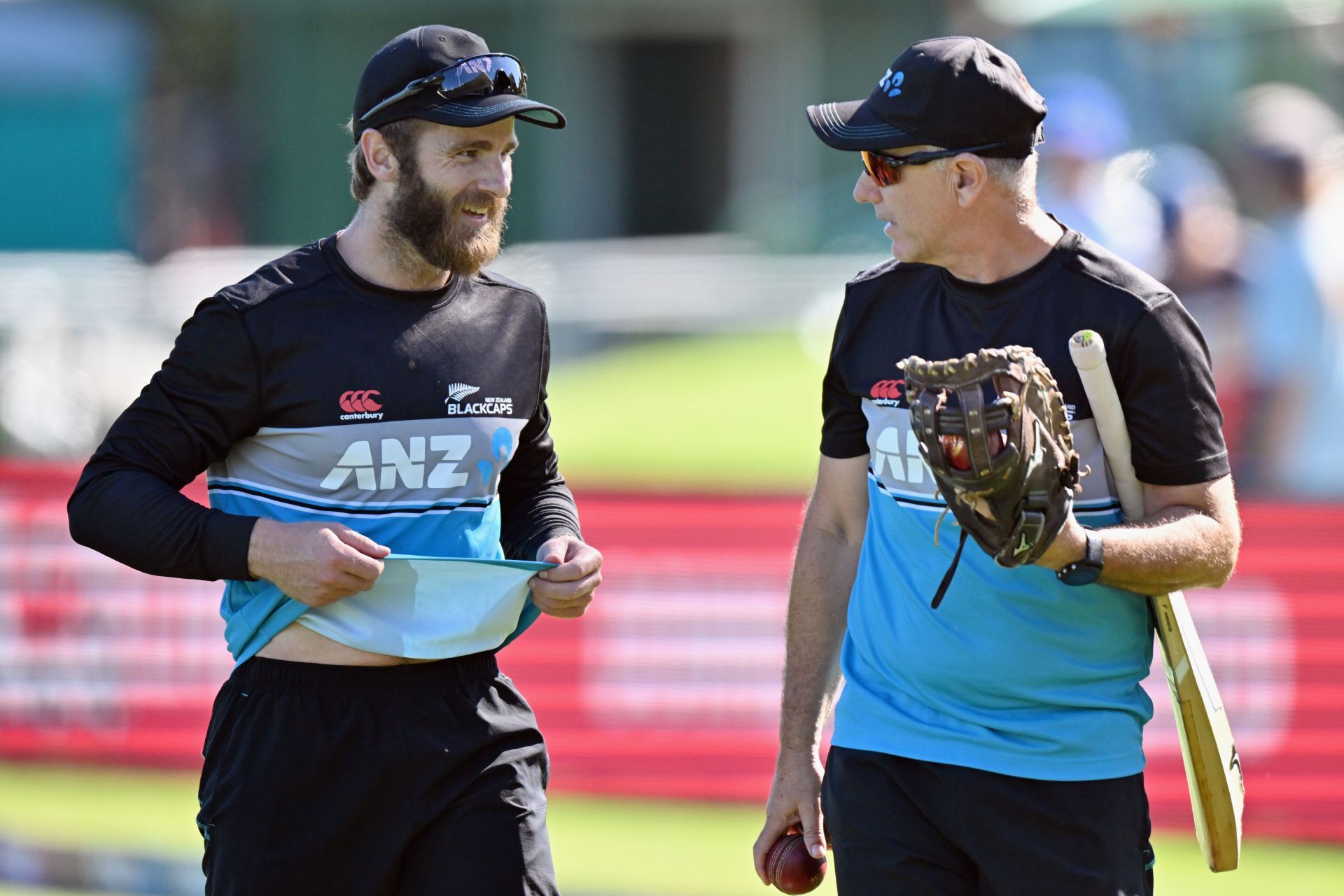 Kane Williamson (L) and Gary Stead. (Image: Getty)