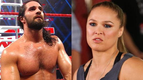 Seth Rollins (left); Ronda Rousey (right)