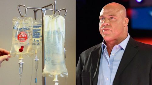 Kurt Angle had to wrestle a WWE icon who was unwell