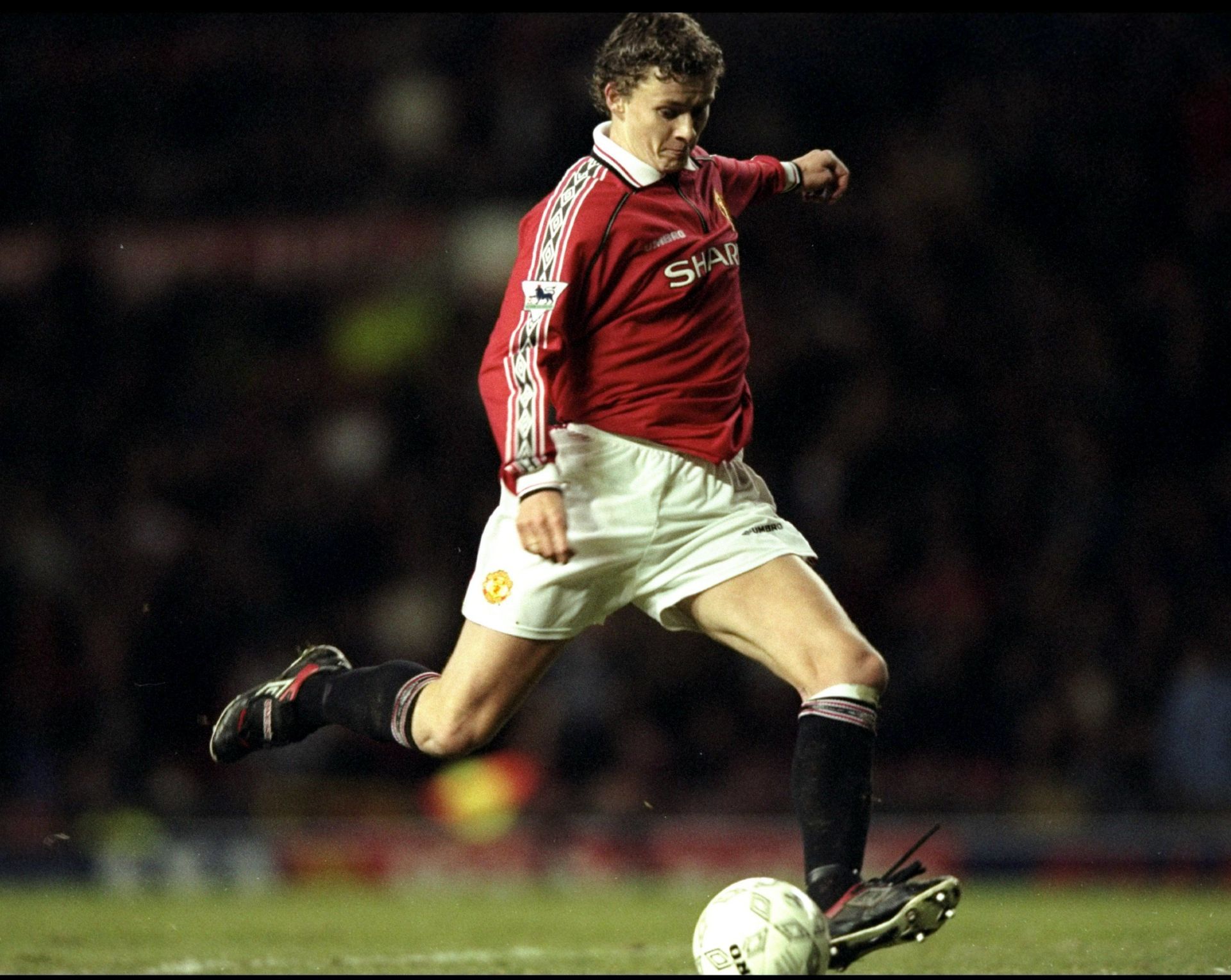 Ole Gunnar Solskjaer in action for Manchester United