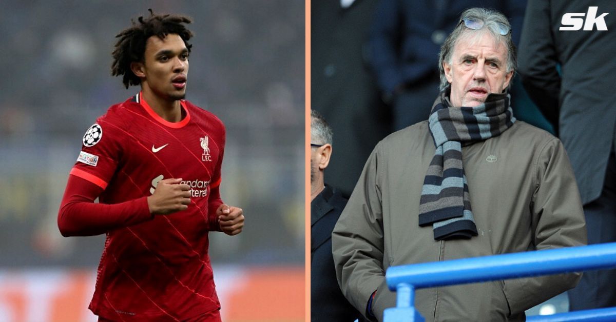 (L-to-R) Liverpool right-back Trent Alexander-Arnold; Mark Lawrenson.