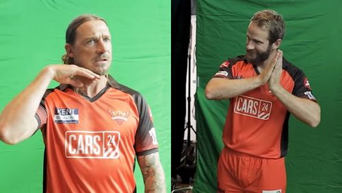 SRH's Dale Steyn (L) and Kane Williamson.