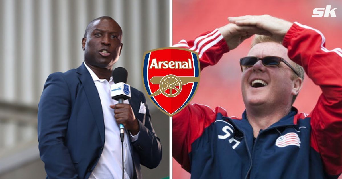 Arsenal forward Bukayo Saka has been praised by Kevin Campbell (left)