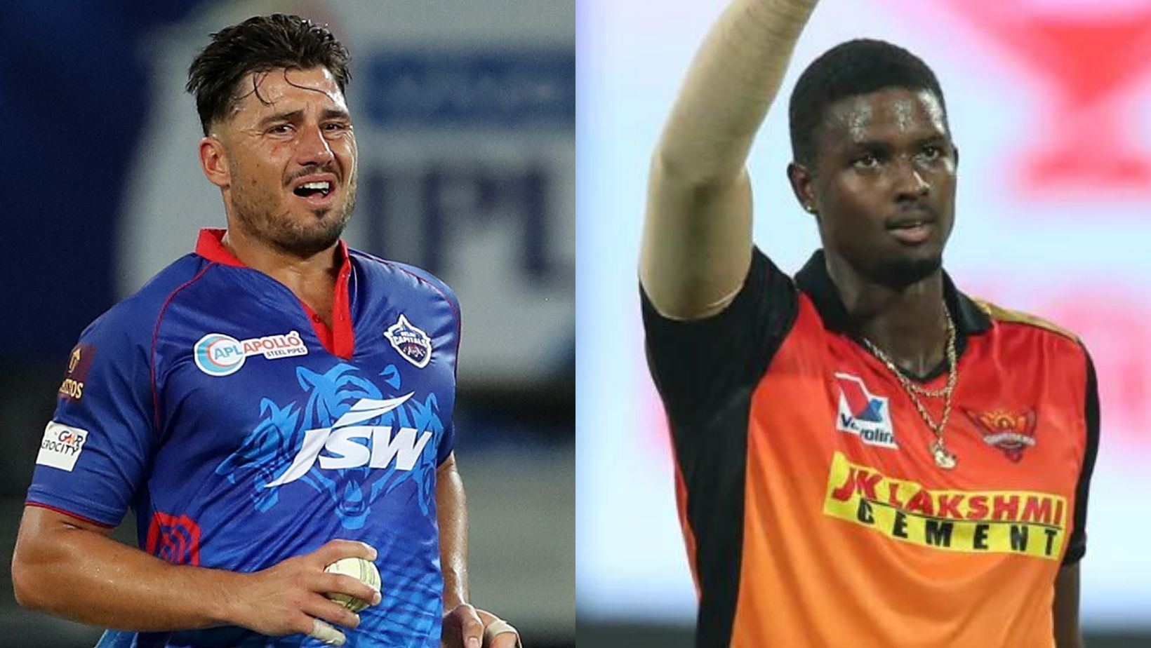 Marcus Stoinis (L) and Jason Holder,