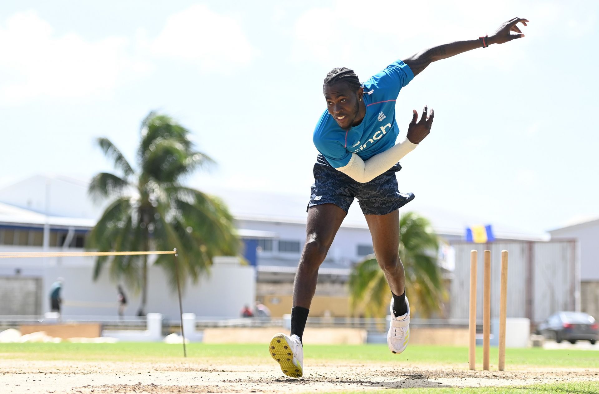 Jofra Archer at the England Nets Session.
