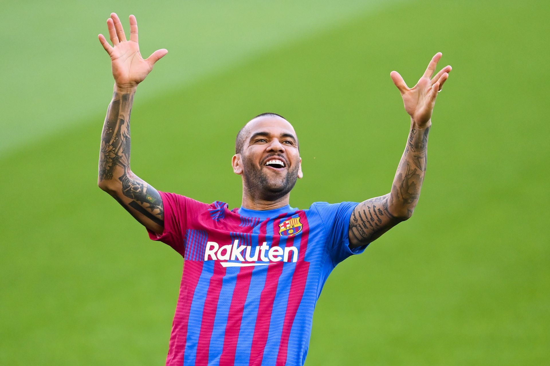 FC Barcelona Unveil New Signing Dani Alves