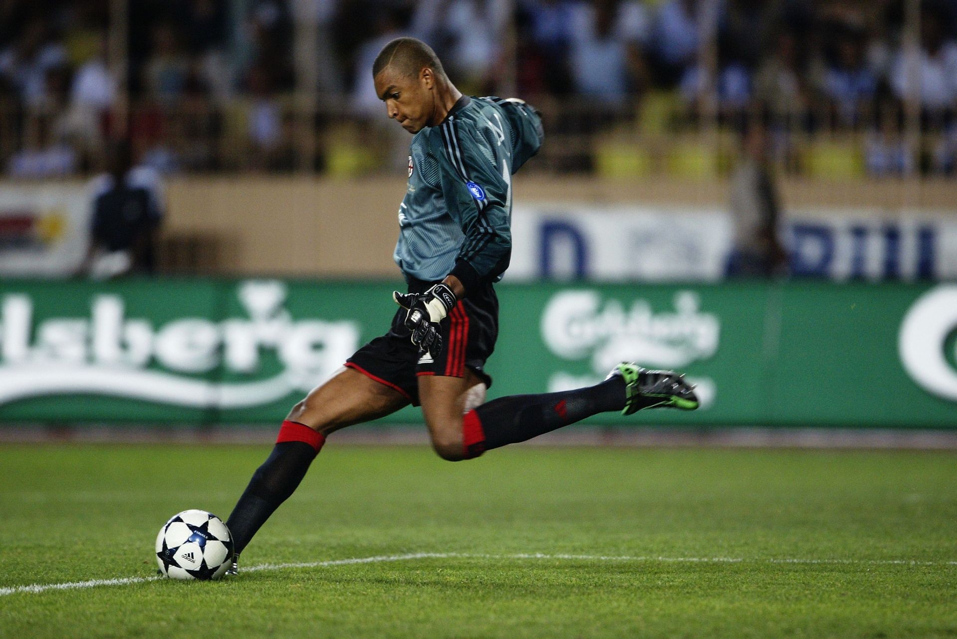 Dida of AC Milan in action