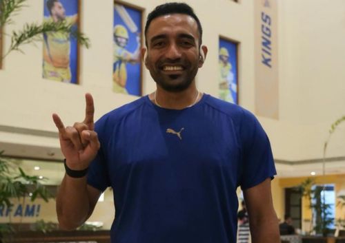 Robin Uthappa has begun preparations ahead of IPL 2022 (Picture Credits: Twitter/ Chennai Super Kings).