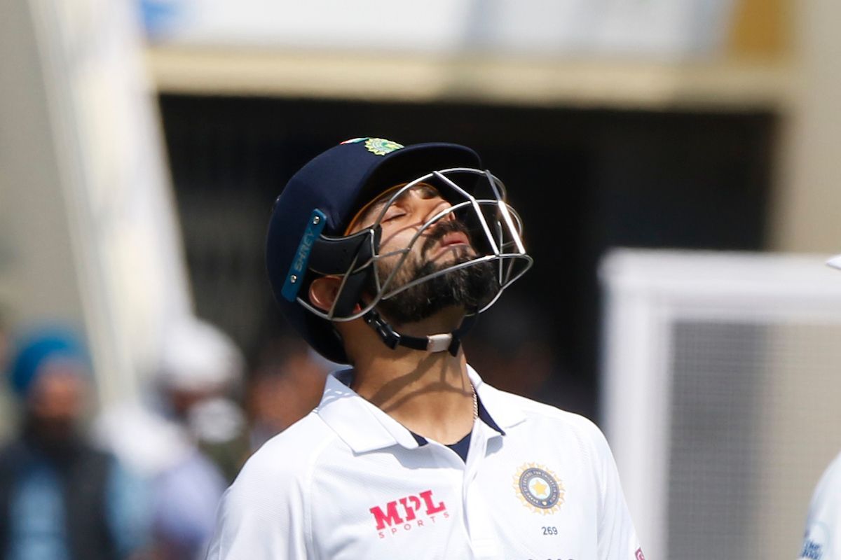 Virat Kohli looked solid before he misjudged the length of the ball