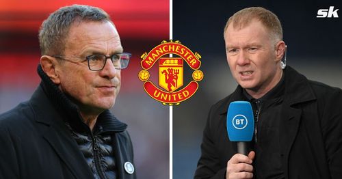 Scholes (right) has been critical of Rangnick's appointment.