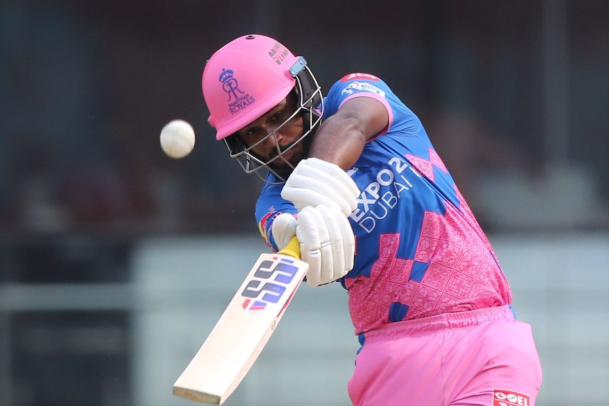 Sanju Samson in action during IPL 2021