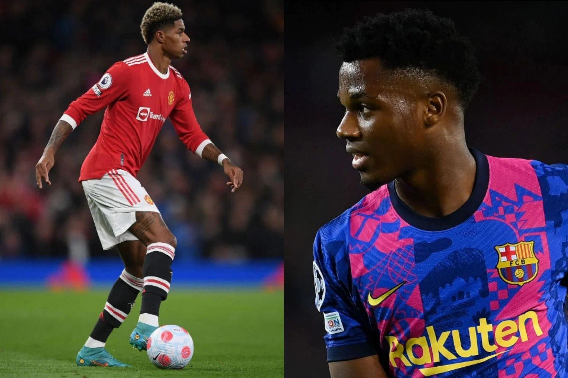 Marcus Rashford (L) and Ansu Fati (R) might miss their place at the 2022 World Cup for their respective nations Brazil v Peru: Group B - Copa America Brazil 2021