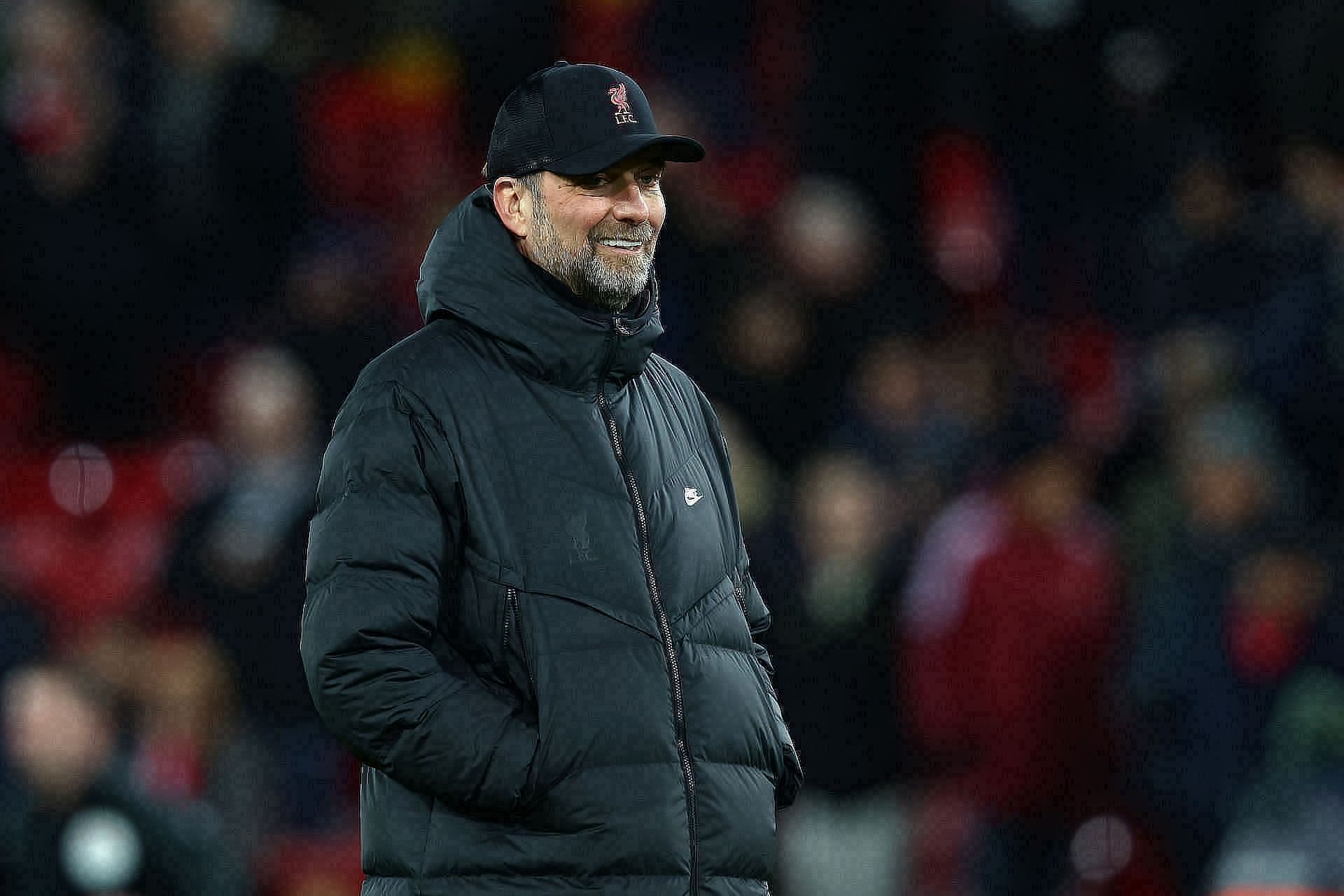 Reds boss Jurgen Klopp looks on during a match.