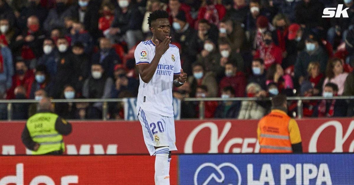 Vinicius Jr celebrating his goal against Mallorca