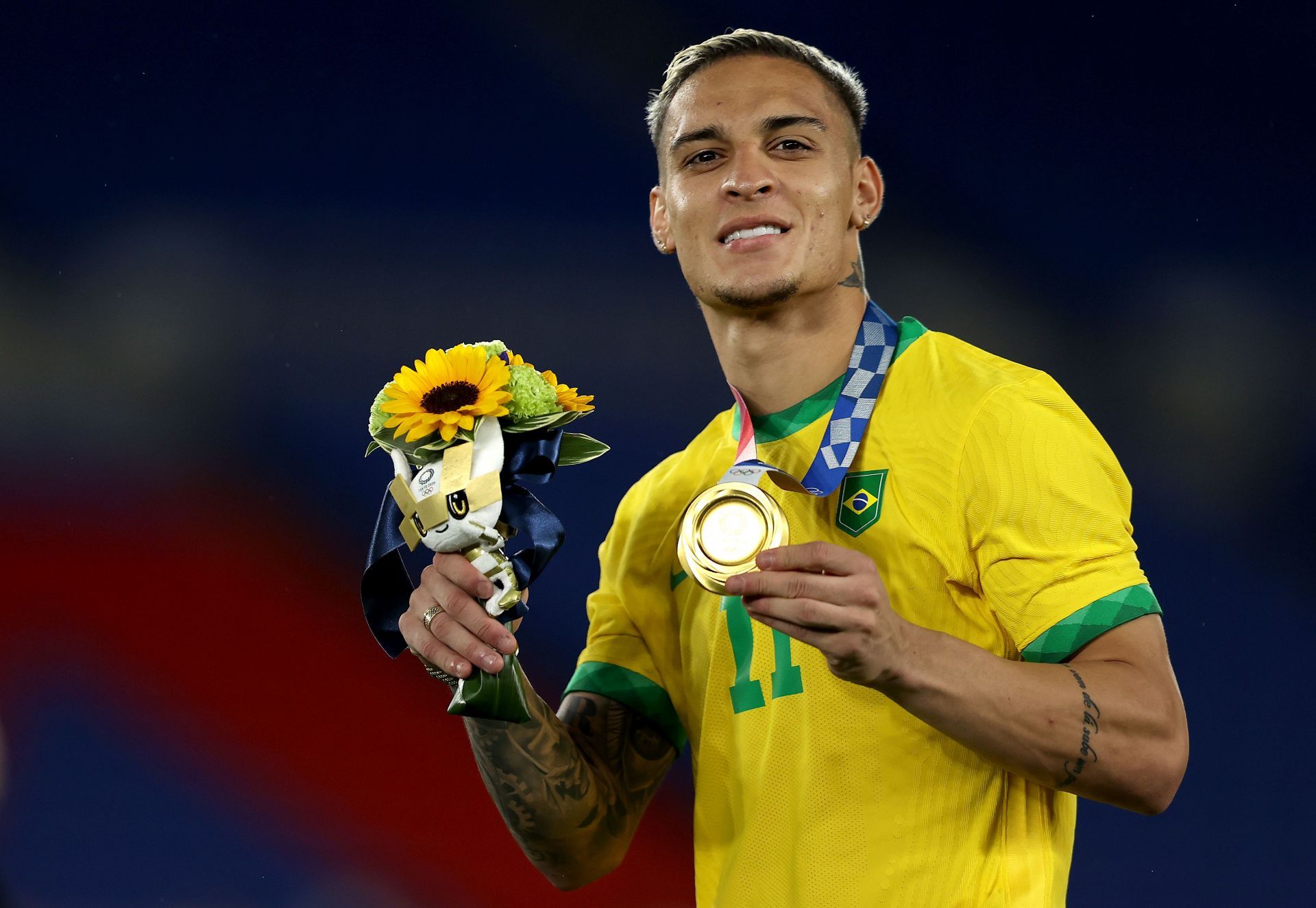 Antony won gold at the Tokyo Olympics with Brazil