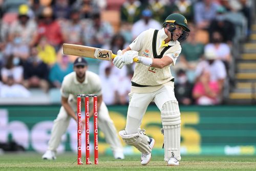 Marnus Labuschagne batting in the Ashes. Pic: Getty Images