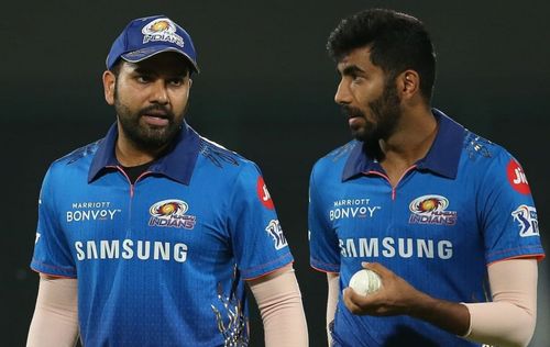 Rohit Sharma (L) and Jasprit Bumrah. (Image: MI/Instagram)