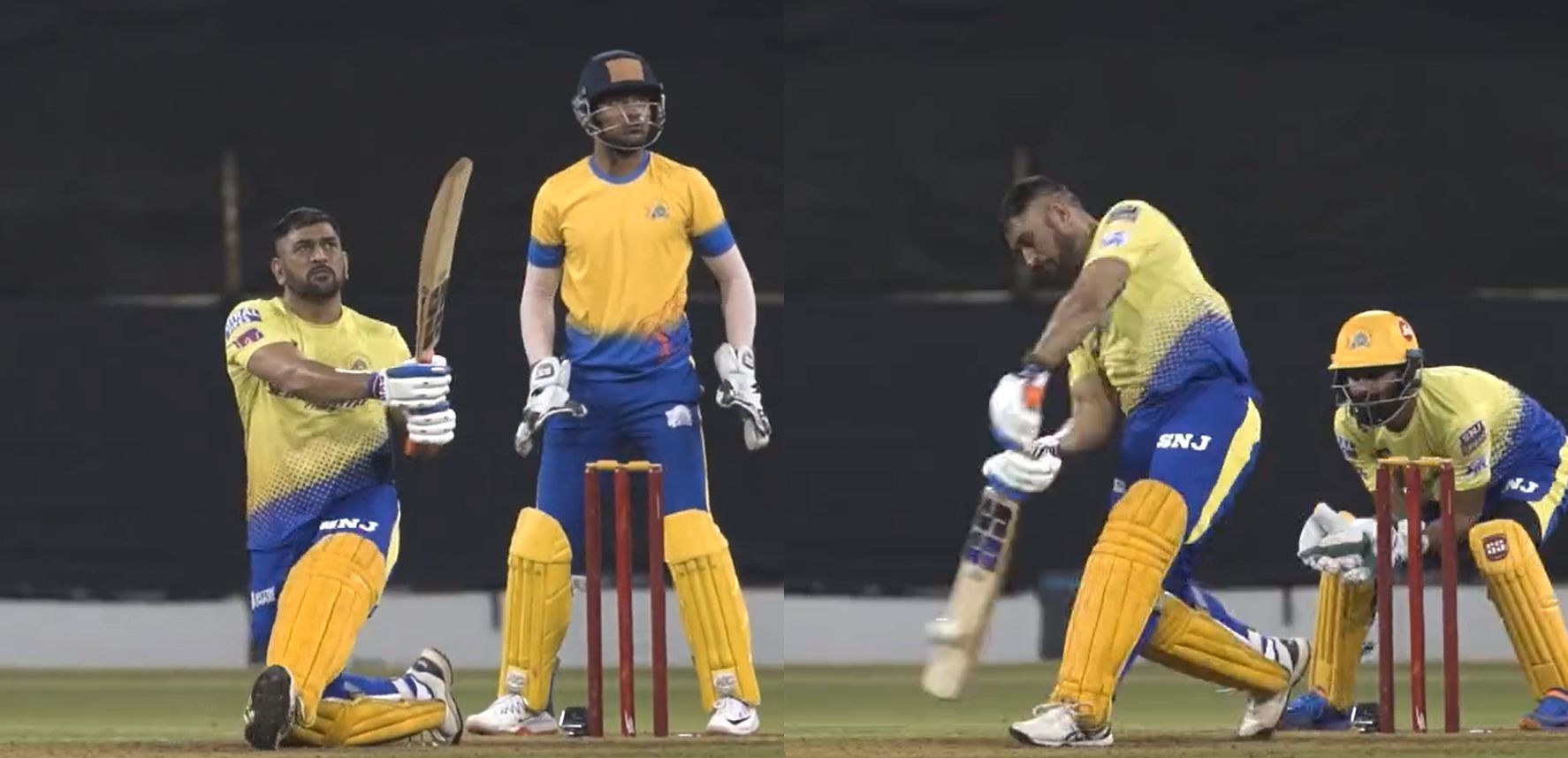 MS Dhoni during CSK&#039;s practice session. Pic: Chennai Super Kings