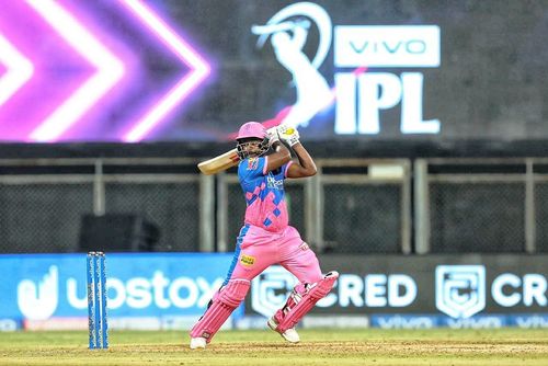 Sanju Samson in action during 1PL 2021 (Image courtesy Sanju Samson Twitter)