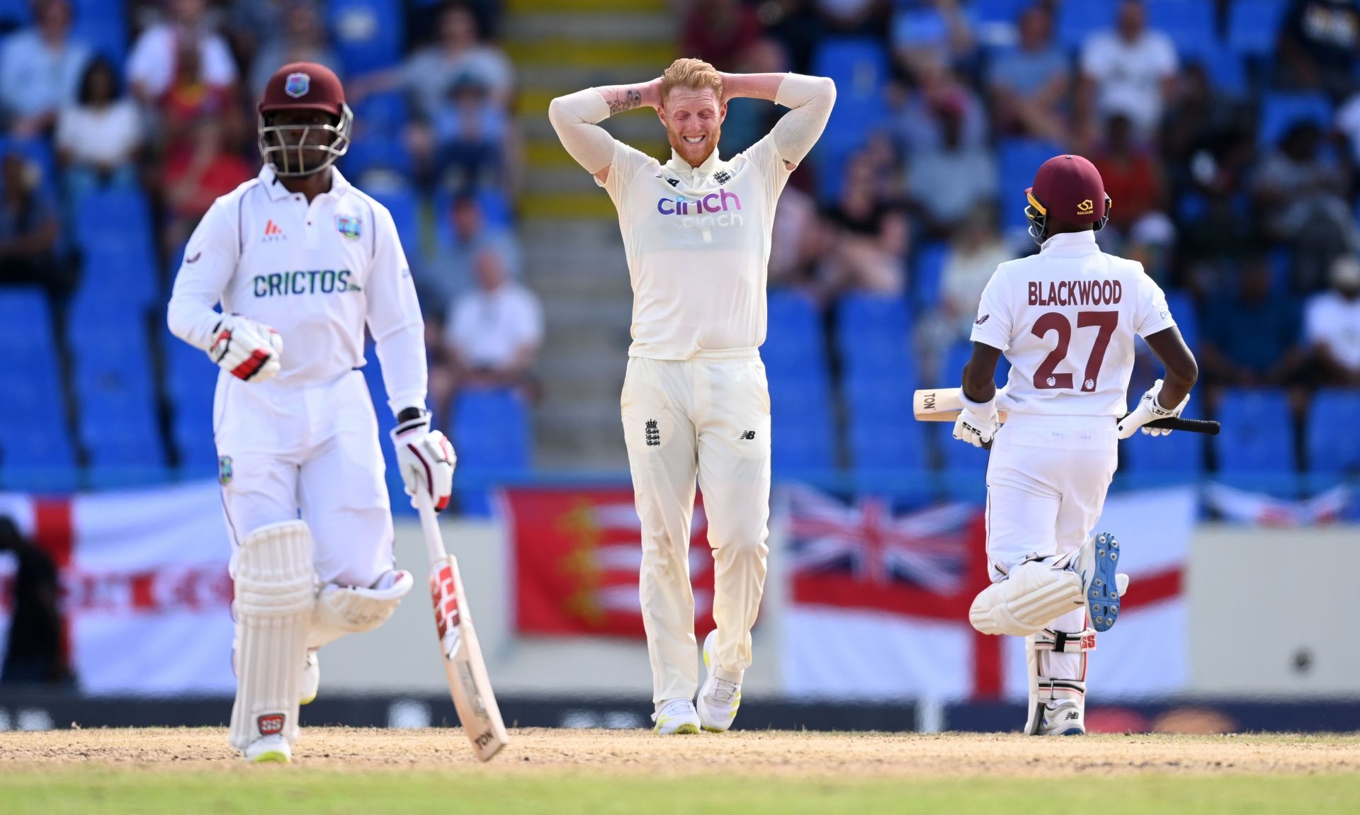 West Indies v England - 1st Test: Day Two