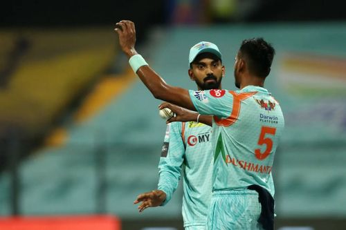 KL Rahul during the GT vs LSG IPL 2022 clash. Pic: IPLT20.COM