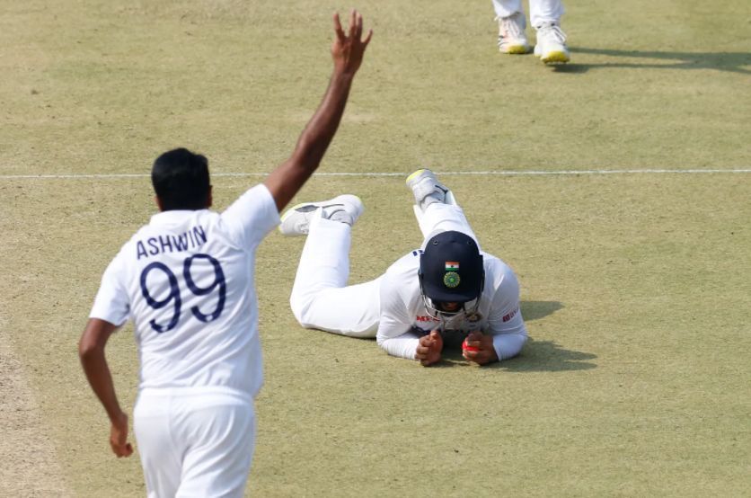 R Ashwin had Dhananjaya de Silva caught at forward short leg [P/C: BCCI]