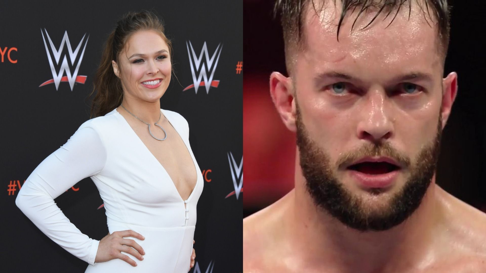 Ronda Rousey (left); Finn Balor (right)