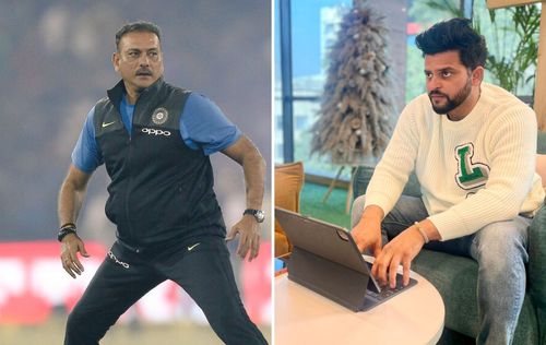 Ravi Shastri (L) and Suresh Raina. (Image: Twitter)