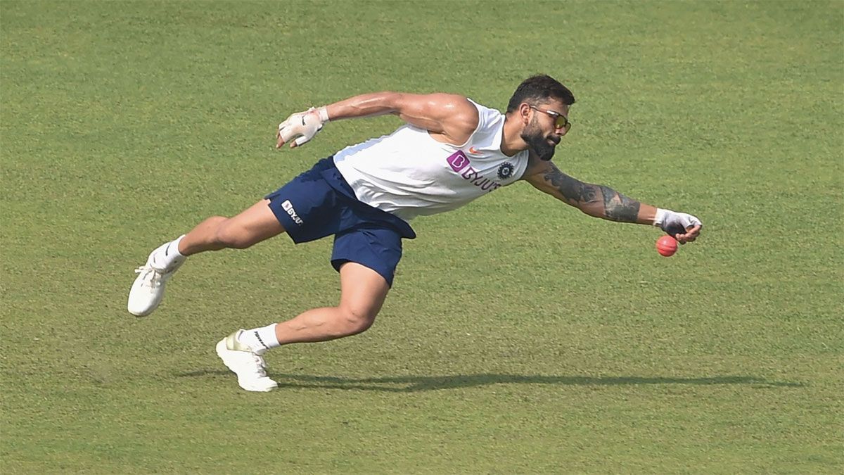 Virat Kohli opined that fielding with the pink ball has been challenging