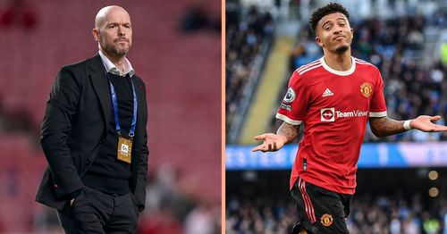 Erik ten Hag (left) and Jadon Sancho (right)