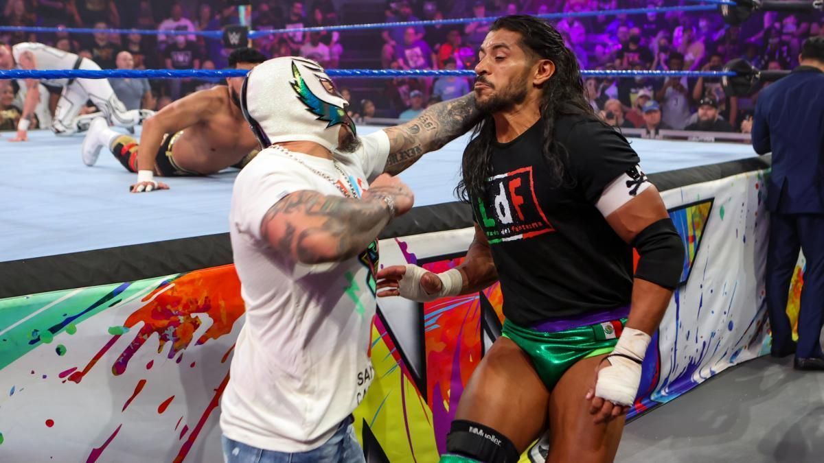 Rey Mysterio takes out Santos Escobar