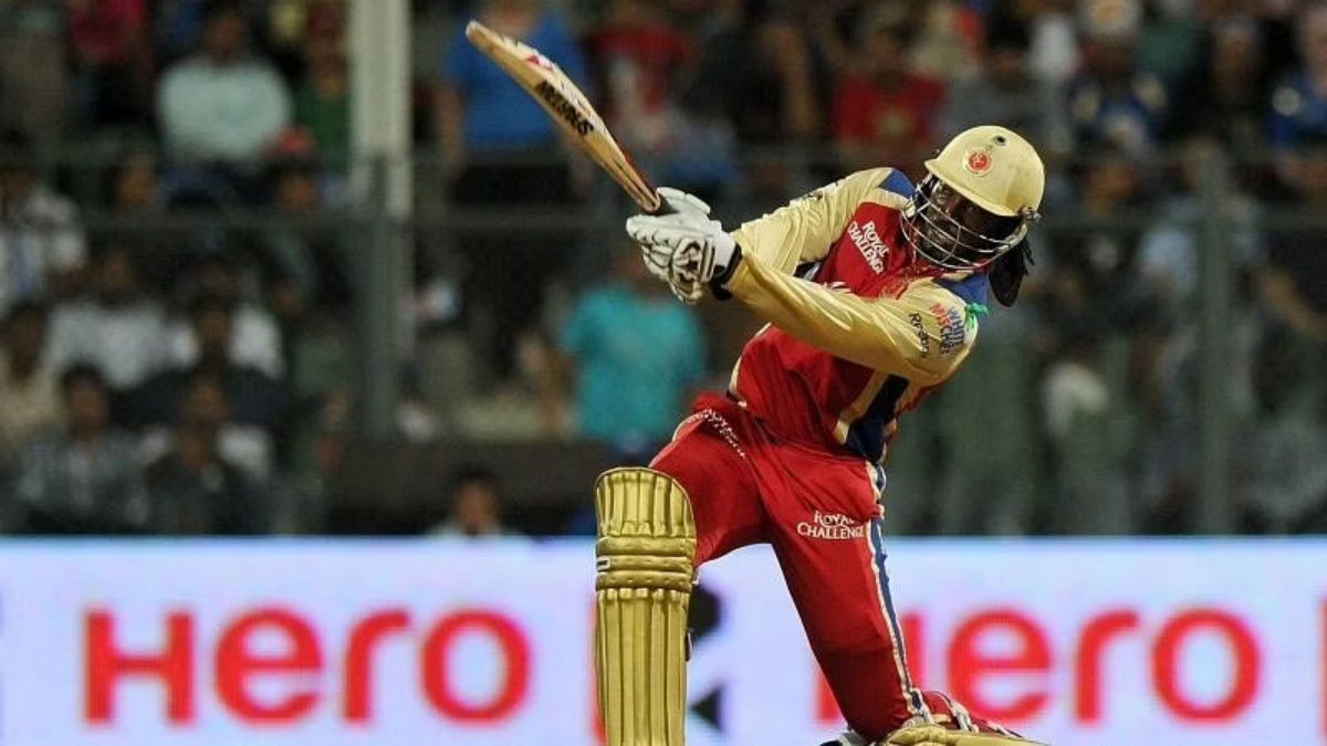 Chris Gayle in action for RCB. Pic: BCCI